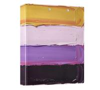Peystean 1.5 Inch D Round Ring Binder with Built-in Clipboard, Single Side Printed Hard Cover Folder, Pack of 1 Non Binary Pride Flag Nb Nonbinary Pride LGBT