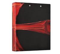 Peystean 1.5 Inch D Round Ring Binder with Built-in Clipboard, Single Side Printed Hard Cover Folder, Pack of 1 Knights Templar Cross