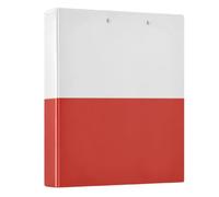 Peystean 1.5 Inch D Round Ring Binder with Built-in Clipboard, Single Side Printed Hard Cover Folder, Pack of 1 Chile Flag Chilean Blue Red