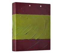 Peystean 1.5 Inch D Round Ring Binder with Built-in Clipboard, Single Side Printed Hard Cover Folder, Pack of 1 Spain Flag Spainish National Red