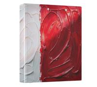 Peystean 1.5 Inch D Round Ring Binder with Built-in Clipboard, Single Side Printed Hard Cover Folder, Pack of 1 Italy Flag Green Red