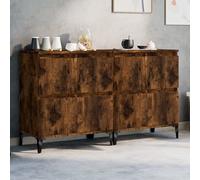 peyton wooden sideboard with 8 doors in smoked oak