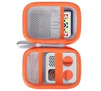 Peyyargo Storage Case Compatible with Yoto Mini 2024 Edition ScreenFree Audio Player Travel Device Plays Stories Music Podcast Radio (White + Orange Zipper)