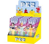 PEZ Disney Princess Character Sweet Dispensers, Strawberry & Lemon Flavoured, Multipack of 12 (2 x Refill Pack Per Dispenser)
