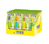 PEZ Easter Character Sweet Dispenser, Lemon & Raspberry Flavoured - Perfect for Easter Baskets, Hunts & Gifting, Multipack of 12 (2 x Refill Pack Per Dispenser)