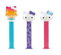 PEZ Hello Kitty Character Sweet Dispenser, Retro Vegan Gift Candy, 2 x 17 g Refill Packs (Pack of 12)