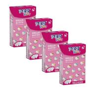 PEZ Hello Kitty Fizzy Strawberry Flavoured Retro Sweets, 30 g Flip Top Box (Pack of 4)