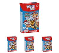 PEZ Paw Patrol Fizzy Strawberry & Apple Flavoured Retro Vegan Sweets, 30 g Flip Top Box (Pack of 4)