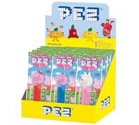 PEZ Peppa Pig Character Sweet Dispensers, Lemon & Apple Flavoured, Multipack of 12 (2 x Refill Pack Per Dispenser)