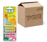 PEZ Refill Pack, Exotic Flavour Mix, Retro Vegetarian Gift Sweets, 6 x 8.5 g (Pack of 18)