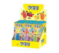 PEZ SpongeBob SquarePants Sweet Dispensers, Strawberry & Lemon Flavoured, Multipack of 12 (2 x Refill Pack Per Dispenser)