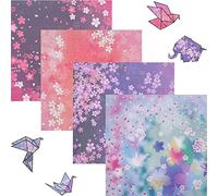 PEZEEU Origami Paper - 60 Sheets, 15 x 15 cm, Square, Pink (Japanese Cherry Blossom Patterns), Premium Glossy Paper, Origami, Arts and Crafts, Scrapbooking