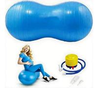 Peziang Peanut Shaped Yoga Ball, 90 x 45cm Anti-Burst Fitness Exercise Ball, Durable PVC Peanut Gym Ball with Pump & Plug, Ideal for Pregnancy, Birth Support, Physical Therapy and Home Gym Workout