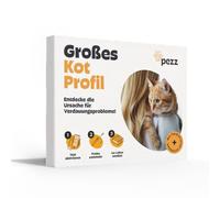 PEZZ Faeces Profile 3-in-1 Test for Dogs | Parasites/Worms, Diarrhoea & Digestion | One Sample Only | Free Lab Shipping (Large Faeces Profile (Cat))