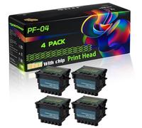 PF-04 Compatible for Canon Print Head with Chip imagePROGRAF IPF 765 IPF 785 IPF 680 IPF 750 M40 MFP IPF 770 L 36 IPF670 MFP Printers (4 Pack Black)