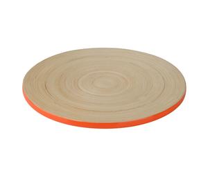 PF-1104411 Kyoto Spun Bamboo Placemat, Orange - Eco-Friendly, Heat-Resistant, Stain-Resistant, Versatile Placemat and Trivet, 25x25 cm