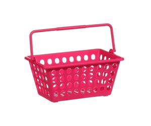 PF-1600435 Hot Pink Plastic Storage Basket with Single Handle - Organize Clutter-Free Home
