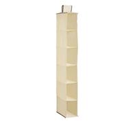 Premier Housewares 6 Section Hanging Shoe Organiser - Cream