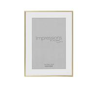 pf+a Brushed Brass fine Gold Photo Frame - 6x4 Gold Frame - 6x4 inch Picture Frame - Aluminium Metal Frame