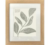 pf+a REAL GLASS 12x10 Oak Effect Picture Frame - 12x10 For 9x7 inch Photo Frame With Mount