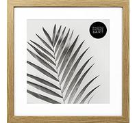 pf+a REAL GLASS 12x12 With White Mount For 10x10 Photo - Frame For 10x10 With Mount - Oak Effect Square Picture Frame