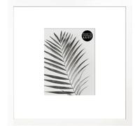 pf+a REAL GLASS 16x16 For 10x8 - Oxford White Picture Frame -10x8inch Frame With White Oversized Mount/Large Square Frame For 10x8