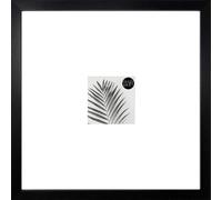 pf+a REAL GLASS 16x16 For 5x5 - Oxford Black Picture Frame - 5x5 Frame With Oversized White Mount/Large Square Frame For 5x5
