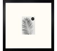 pf+a REAL GLASS 16x16 For 6x4 - Oxford Black Picture Frame - 6x4 Frame With Oversized Soft White Mount/Large Square Frame For 6x4
