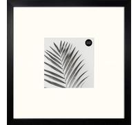 pf+a REAL GLASS 16x16 For 8x8 - Oxford Black Picture Frame - 8x8 Frame With Oversized Soft White Mount/Large Square Frame For 8x8