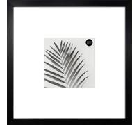 pf+a REAL GLASS 16x16 For 8x8 - Oxford Black Picture Frame - 8x8 Frame With White Oversized Mount/Large Square Frame For 8x8