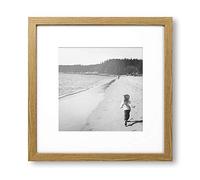 pf+a REAL GLASS 8x8 Picture Frame With Mount - 12x12 For 8x8 Oak Effect Photo Frame / 8x8 Frame With Mount