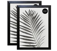 pf+a REAL GLASS Black A4 Frames Multipack - A4 Black Frames Premium Photo Picture Certificate frame / a4 frame set of 2 (21x29.7cm)
