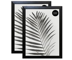 pf+a REAL GLASS Black A4 Frames Multipack - A4 Black Frames Premium Photo Picture Certificate frame / a4 frame set of 2 (21x29.7cm)