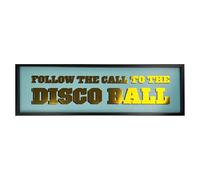 pf+a REAL GLASS Disco Ball Wall Art Print Follow The Call To the Disco Ball