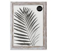 pf+a REAL GLASS Distressed Wood Effect Frame For A4 - A4 (21x29.7cm) Falmouth Brown Photo Frame/Lime Washed Shabby Chic A4 Frame