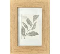 pf+a REAL GLASS Small 6x4 Oak Effect Picture Frame - 6x4 For 3.5x2.5 inch Photo Frame With Mount