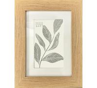 pf+a REAL GLASS Small 7x5 Oak Effect Picture Frame - 7x5 For 5x3 inch Photo Frame With Mount