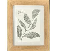 pf+a REAL GLASS Small 9x7 Oak Effect Picture Frame - 9x7 For 7x5 inch Photo Frame With Mount
