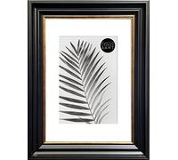 pf+a REAL GLASS Vintage Frame For A5 Photo - Black & Copper Gold frame A4 For A5 With Mount
