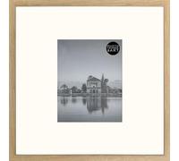 pf+a REAL WOOD Large Square Frame For 10x8 Photo - 18x18 For 10x8inch Hartland Oak Effect Picture Frame / 18x18 For 10x8 Frame