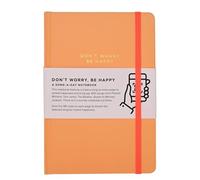 pf+a Say It With Songs A5 Hardback Notebook - Don't Worry Be Happy Song-A-Day Notebook, Orange Cover with QR Codes (Each Page Features a Unique Songs QR Code)