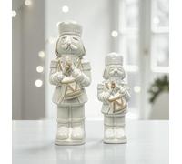 pf+a Vintage Ceramic Nutcracker Soldier Figurine, Christmas Nutcracker, Traditional Holiday Decor, Standing Position