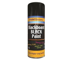 PF Blackboard Spray Paint Black 400ML - Quick-Drying, Hard-Wearing Satin Finish | Paint Factory Speciality Coating Spray Paint | Easy Application & Long-Lasting Durability