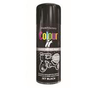 Pf Colour It Gloss Jet Black 400Ml Quick Drying High Performance Finish For Interior And Exterior Surfaces 1732Pr