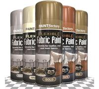 PF Flexible Fabric Paint 200ml - Durable Colour Restorer for Leather, Vinyl & Fabric - Quick Dry, Flexible, Long-Lasting Finish - Ideal for Shoes, Bags, Upholstery, Car Seats & More (GOLD - 1067)