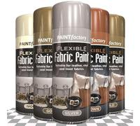PF Flexible Fabric Paint - Durable Fabric & Leather Reviver, Flexible Coating for Vinyl, Upholstery, Shoes, Handbags & Accessories - Easy Application, Long Lasting Finish (SILVER - 1068)