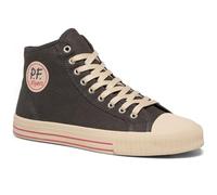 PF Flyers High Top Sneakers for Men and Women, Original Canvas Hi-Top Athletic Shoe, Unisex, Black/Biscotti, 12 Women/10.5 Men