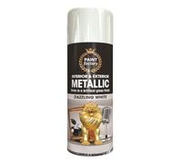 PF Metallic Dazzling White Spray Paint 400ML - High Gloss Shimmering Finish | Superior Coverage & Adhesion | Paint Factory Speciality Coating Spray Paint | Ideal for Interior & Exterior Use