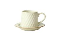 pF0jL6mG Ceramic Mugs Large Capacity Ceramic White Spotted Striped Mug Office Water Cup Home Coffee with Saucer Set 300ml Coffee Mug