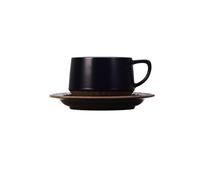 pF0jL6mG Ceramic Mugs Retro Black Ceramic Mug Large Capacity Home Drinking Cup Office Coffee 300ml Coffee Mug